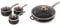 Tower T800001RB Saucepan Set, Aluminium, Black and Rose Gold & Linear Non Stick Saute Pan With Lid, Bonded Stainless Steel Base, Black And Rose Gold, 28 cm
