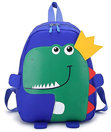 VINBAGGE Nette Kleine Kleinkind Kinder Rucksack Dinosaurier Kinderrucksack Tier Cartoon Mini Kinder Tasche für Kindergarten Baby Mädchen Junge Alter 2-6 Jahre - Königsblau