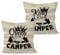 HUYAW King Queen of the Camper Überwurf-Kissenbezüge, lustiges Camping-Geschenk für Paare, Paare, Camping-Kissenbezüge 45,7 x 45,7 cm, Heim, Wohnmobil, Zimmer, Bett, Sofa, Dekoration, 2er-Set