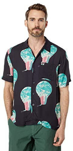 Deus Ex Machina Kurzarm-Shirt mit U-Ausschnitt, schwarz, X-Groß