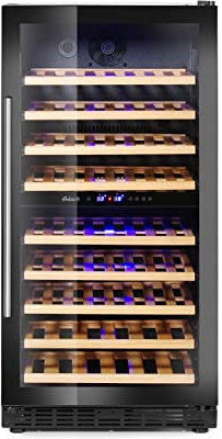 HENDI Weinkühlschrank, mit 2 Zonen, Getränkekühlschrank, Platz für 72 Flaschen, 232L, 220-240V, 110W, 595x605x(H)1225mm
