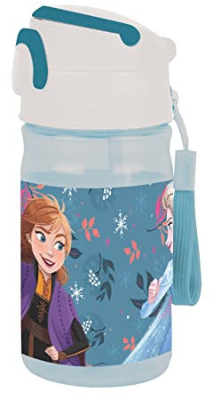 Giovas Botella de agua para niños de 350 ml - Licencia oficial (Frozen, Cars, Minnie, Paw Patrol, Baby Shark, Hello Kitty...)