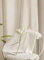 Lactraum Gardine Wohnzimmer Schwalbenschwanz zerknittert Vorhang Voile Weiß mit Kräuselband H245 x B100 cm