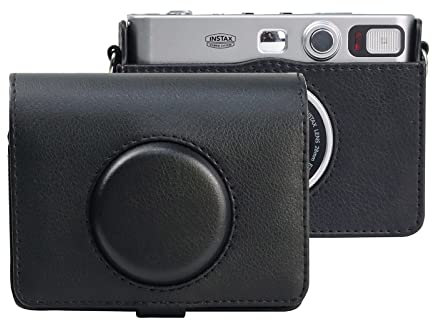 Camera Accessories Retro Full Body Camera PU Leather Case Bag with Strap for FUJIFILM instax mini Evo(Black)(Brown) (Color : Black)