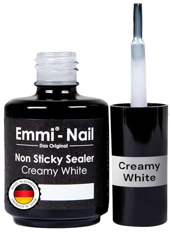 Emmi-Nail Non Sticky Sealer Creamy White 14ml – Mittelviskoses Versiegelungsgel ohne Schwitzschicht – Milchiger UV/LED-Top Coat mit Hochglanz – HEMA-frei, vegan & kratzfest