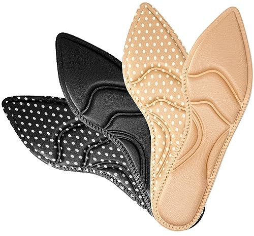 WLLHYF 4 paia di solette per tacchi alti, inserti traspiranti per scarpe, inserti per stivali, inserti in spugna per donne, dolore ai piedi, dolore al tallone (donne 35-40)