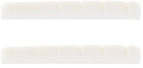 Bone Nut for Guitar, Compatible with Stratocaster, Compatible with Telecaster and Other Electric Guitar Bone Nut with Slotted, 42 x 3.5 x 5.3 mm
