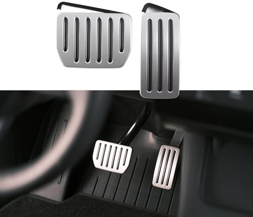 TPARTS Aluminium-Selbst-Flip-Lock-Performance-Pedal-Sets, Gaspedal-Abdeckung für Tesla Model 3 und Model Y, Rutschfester Schutz, Zubehör, Fußpedal-Pad