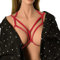 TEPTDirio Hot Fashion Dew Strap Bra Harness Strap Sexy Bra S0027 Padded Push up Lingerie (Red, One Size)