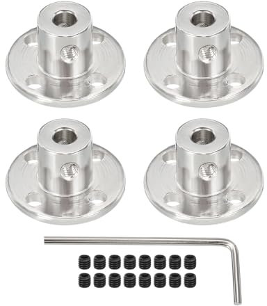 QUARKZMAN Diametro Interno 4mm Connettore Motore Accoppiatore Albero Guida Accoppiamento Flangia Rigida H12 x D10 per Parti Fai-Da-Te