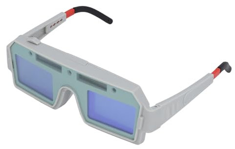 Fafeicy Schweißbrille mit Automatischer Verdunkelung, Solarbetriebener, Verstellbarer Schirm, Leichte PC-ABS-Schutzbrille mit 2 Sensoren, für WIG-MIG-Lichtbogenschweißen, Plasmaschneiden