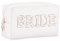 Braut Kosmetiktasche, Etercycle Bride to Be Geschenke Schminktasche, PU Reise Wasserdicht Make up Tasche Bling Perle Brief Strass Waschtasche für Junggesellenabschied Frauen Hochzeit Brautparty(Gold)