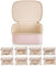 Vlando Reise Schmuckkästchen, Modern Schmuckkasten mit 8 Schmuckbeutel, Reise Schmuck organizers aus Leder, Transparente Samtbeutel, Schmuckaufbewahrung, Geschenkidee für Frauen, Mädchen, Rosa