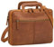 STILORD 'Connell' 13.3 Pouces Sacoche Ordinateur Cuir Porte Document Homme Sac de Travail Etroit Vintage Housse Tablette Conferencier A4 Cuir Veritable, Couleur:tan - marron - scuro