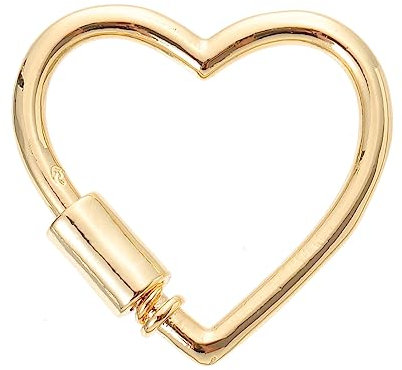 HAPINARY Heart-Shaped Turnbuckle Pendant for Jewelry Making Featuring Screw Lock Design As Necklace Link Connector Pendant Accessory for DIY Projects