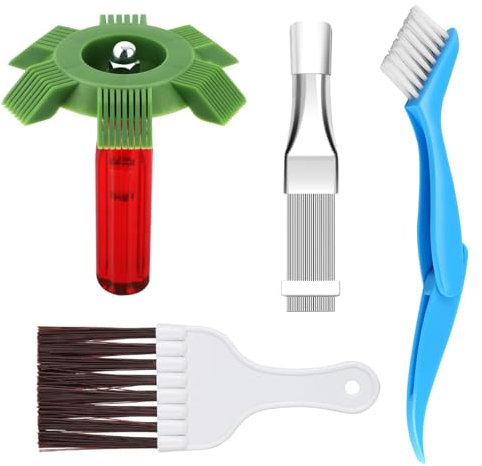 NCZCDZSW Klimaanlage Kamm 4 Stücke AC Lamellenkamm Trockner Kondensator Kamm Trockner Kondensator Reinigung Kamm Klimaanlage Kondensator Flosse Kamm für Reinigen Klimaanlagen Kühlschränke Verdampfer