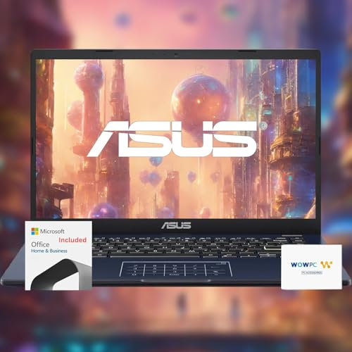 ASUS Ordinateur portable Go pour les loisirs et les affaires • Processeur Intel • 1 an Microsoft 365 inclus • 4 Go de RAM • 2,5 To de stockage • FHD 14 pouces • Webcam • Longue durée de vie de la