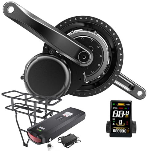 Tong-Sheng TSDZ2B 36V 250W 48V500W TSDZ8 48V750W Moteur Central Kit 2024 Version avec Optional e-bike Display et Batterie de Tube de Descente Capteur de Couple de Conversion de Vélos Électrique