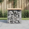 Xichuzi Gartenbank aus Gabionen 43x44x42 cm Massivholz Kiefer, Terrassenmöbel, Wetterfeste Bank, Outdoor Bank, Parkbank, Garten Banken, Deko Bank, Gartenmöbel - 834335