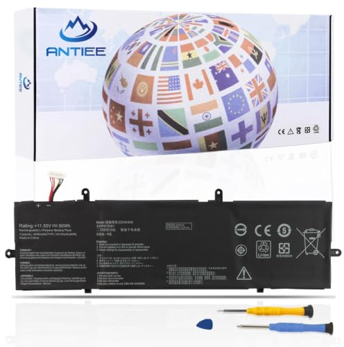 ANTIEE C31N1816 Laptop Batterie Compatible avec ASUS ZenBook Q326 Q326F Q326FA Q326FA-BI7T13 Series ZenBook Flip 13 UX362 UX362F UX362FA I7 UX362FA-EL046T UX362FA-EL087T UX362FA-EL113T UX362FA-EL216T