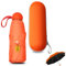 Sykrawki Mini Parapluie Pliable Compact 8 Nervures - Anti-UV/Coupe-Vent Professionnel avec Étui de Transport - Ultra-Léger pour Voyage, Sac à Main & Poche (Pamplemousse Orange)