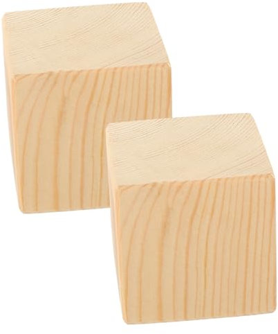 HOMSFOU 2pièces Rehausseurs Meubles Bois Lot Blocs Stables pour Lit Canapé Chaise Et Table Soutien Robuste Anti-Rayures Élévateurs Adaptables pour Domicile Ou Bureau