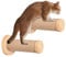 Cat Climbing Shelves -Cat Climbing Wall, Post Stable Wood Scratching Post And Safe Ladder 2X - Pet Furniture Supplies Wall Mounted Gatit Wall Shelf