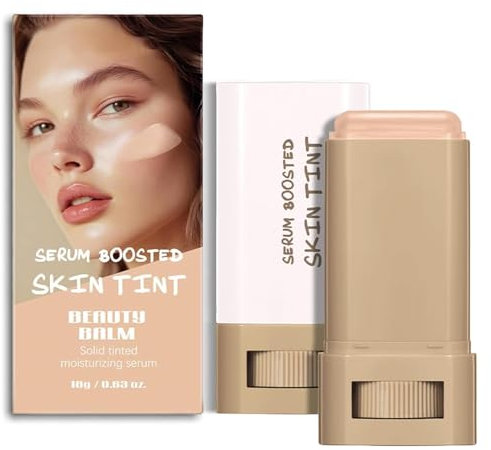 Beauty Balm Serum Boosted Skin Tint - Hydrating Tinted Moisturiser Foundation Stick, Portable Moisturising Contour Stick for Face Makeup (# 05)