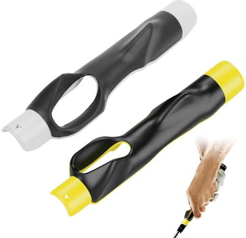 XZSKD 2 Pcs Set Golf Grip Training Aid, Golf Grip Trainer, Golf Training Aids, Hand-Shaped Club Grips for Proper Swing Technique (2-Pack)