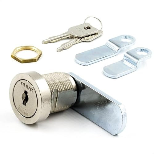 BURG Hebelschloss-Set 20mm verschiedenschließend (Universalzylinder, Briefkastenschloss, Möbelschloss, Schrankschloss, Spindschloss) - Made in Germany