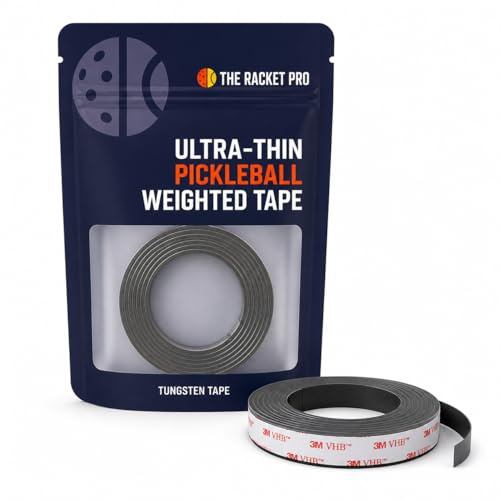 The Racket Pro Weighted Tungsten Tape for Pickleball Paddles | Non-Toxic & Customizable Alternative to Lead Tape