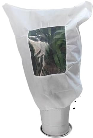 Generisch Frostschutzdecken für Außenpflanzen Pflanzenabdeckung Zum Schutz Vor Frost Blumenschutz Mit Zugschnur Garten Gewächshaus Hochbeet Busch Rose Baum Ernte Palme Frucht Zitrus