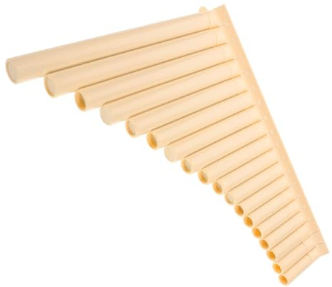 18 Pfeifen Panflöte aus Kunststoff Anfänger für Kinder | Leichtes Abs Material, Angenehmer Griff, Sanftes Spielgefühl, 18 Pfeifen für Üben und Lernen