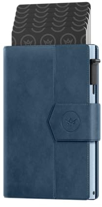 ProWallet Kartenetui Plus – 8 Karten, Geldscheine und Münzen – Kartenetui mit Reißverschluss – RFID – Kleines Kreditkartenetui – Stilvolle Geldbörse – Slim Wallet - Portemonnaie (Blau)