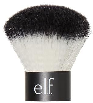 e.l.f. Kabuki Face Brush, Veganes Makeup-Werkzeug, Kompakte Reisegröße, Nass- Oder Trockenanwendung, Vegan & Tierversuchsfrei