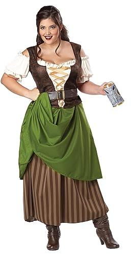 Tavern Maiden Costume (Plus Size) - Dress 16 to 18