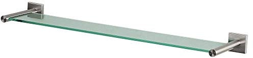 Spirella Wand-Glasablage NYO Badezimmerablage Ablage Wandablage für das Badezimmer aus Glas und Edelstahl 60cm - zum kleben und Bohren