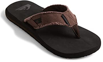 Quiksilver Monkey Abyss, Tongs Homme, Marron (Sole: Black/ Upper: Brown), 45