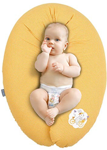 sei Design Stillkissen 170x30 cm ergonomisch | Schwangerschaftskissen Seitenschläferkissen Komfortkissen Erwachsene | Neugeborene Baby Kissen mit Bezug 100% Baumwolle