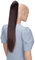 CAISHA 60cm Glatt Pferdeschwanz Mit Butterflyklammer Haarteil Zopf Hitzebeständig Haarverlängerung Dunkelbraun Mix H617