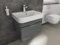 Aqua Bagno | Badmöbel Set Piccolo, Waschtisch mit Unterschrank, Badezimmerschrank, Keramik, Badschrank |Anthrazit| 57cm