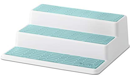 Copco Rutschfester Gewürz-Organizer mit 3 Ebenen, 25,4 cm, Weiß/Aquamarin