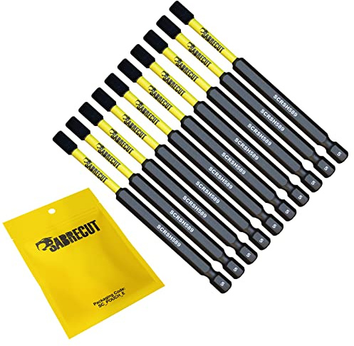 SabreCut 10pcs SCRH589_10 89mm H5 Impact Screwdriver Bits Heavy Duty | Forged precision tips and heat-treated torsion steel improve impact resistance, durability and reduce breakage
