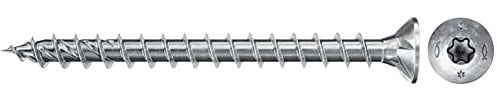 fischer PowerFast II CTF 4,0 x 45, Spanplattenschraube (200 Stk.) mit Vollgewinde, Senkkopfschraube mit Innenstern, Schraube für Holzverarbeitung, reduziert Einschraubwiderstand & Einschraubzeit