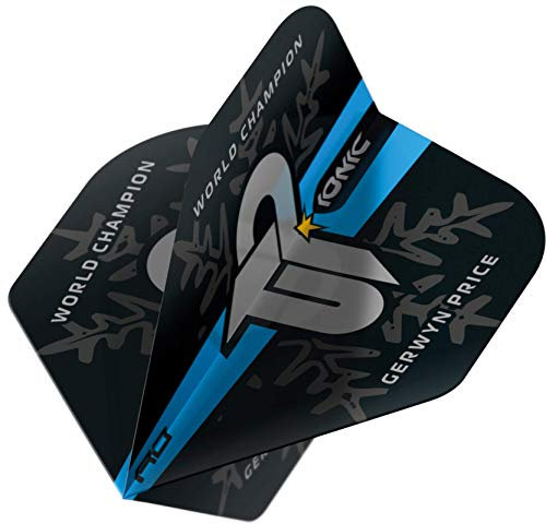 RED DRAGON Gerwyn Price World Champion Blue Logo Edition Dart Flights 3 Sets Per Pack (9 Dart Flights in total)