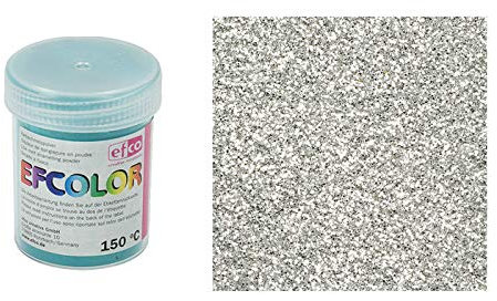 NEU Efcolor, Farbschmelzpulver, 25 ml, Glitter, Farbe: Silber