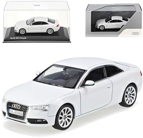 Norev A*U*D*I A5 Coupe Glacier Weiss Facelift Ab 2011 1/43 Modell Auto mit individiuellem Wunschkennzeichen