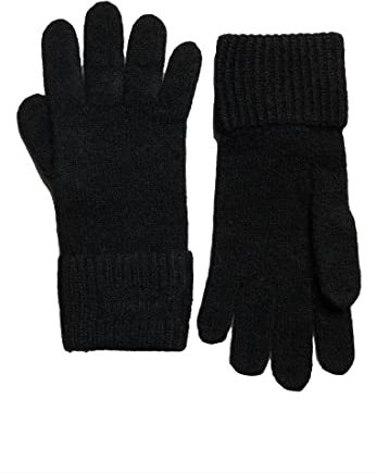 Superdry Damen Gerippte Essential Handschuhe Schwarz 1SIZE