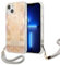 CG MOBILE Guess GUHCP13SHFLSD Case for iPhone 13 Mini 5.4 Inches Gold Flower Strap