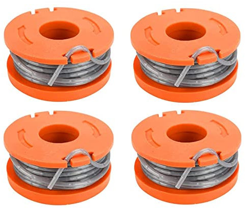 mzoLife Bobina de desbrozadora compatible con Mac Allister MGTP18Li, bobinas de repuesto para desbrozadoras de alimentación automática de 10 pies y 1,65 mm (4 piezas)